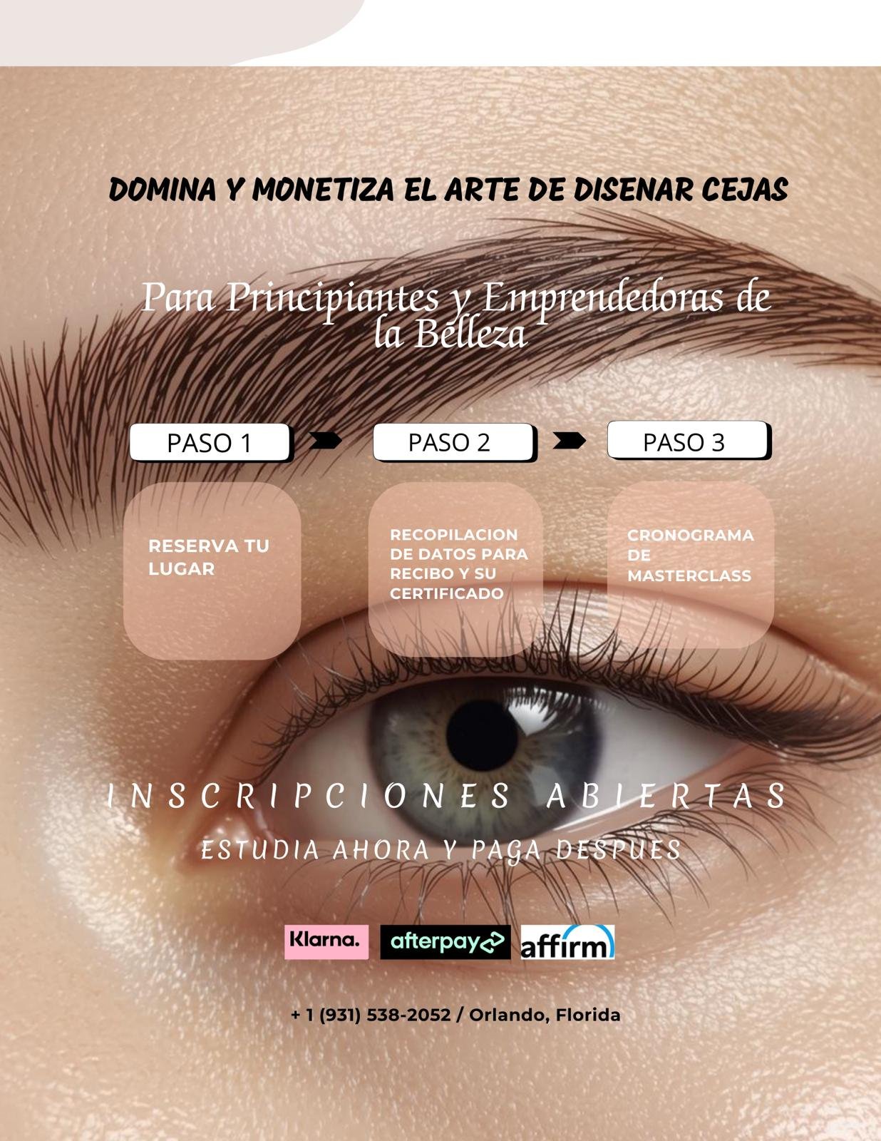 In-person classes, design, waxing, and eyebrow tinting